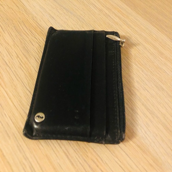 Unisex Black leather Waterford credit card & change wallet - Picture 9 of 14